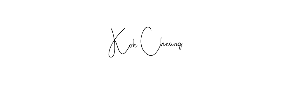 The best way (Andilay-7BmLP) to make a short signature is to pick only two or three words in your name. The name Kok Cheang include a total of six letters. For converting this name. Kok Cheang signature style 4 images and pictures png