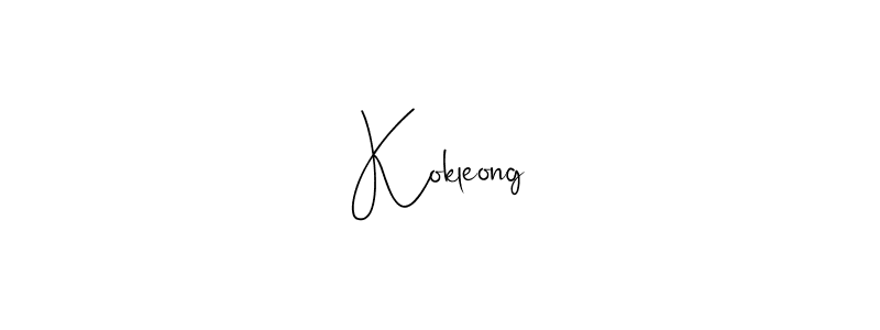 Kokleong stylish signature style. Best Handwritten Sign (Andilay-7BmLP) for my name. Handwritten Signature Collection Ideas for my name Kokleong. Kokleong signature style 4 images and pictures png