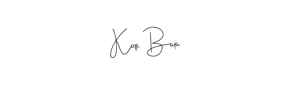 Make a beautiful signature design for name Kolli Bala. Use this online signature maker to create a handwritten signature for free. Kolli Bala signature style 4 images and pictures png