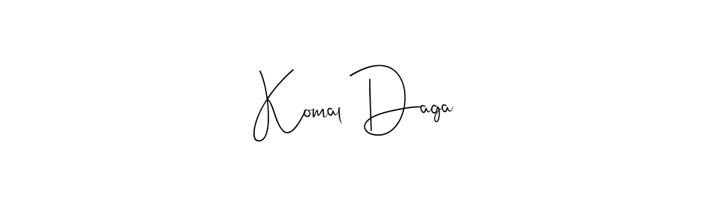 Make a beautiful signature design for name Komal Daga. Use this online signature maker to create a handwritten signature for free. Komal Daga signature style 4 images and pictures png