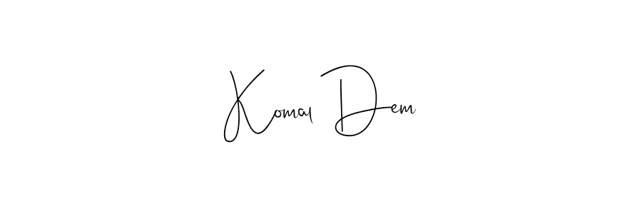 if you are searching for the best signature style for your name Komal Dem. so please give up your signature search. here we have designed multiple signature styles  using Andilay-7BmLP. Komal Dem signature style 4 images and pictures png