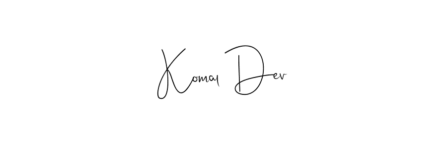 How to Draw Komal Dev signature style? Andilay-7BmLP is a latest design signature styles for name Komal Dev. Komal Dev signature style 4 images and pictures png