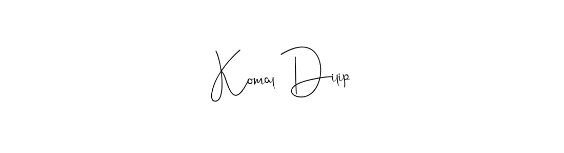 if you are searching for the best signature style for your name Komal Dilip. so please give up your signature search. here we have designed multiple signature styles  using Andilay-7BmLP. Komal Dilip signature style 4 images and pictures png