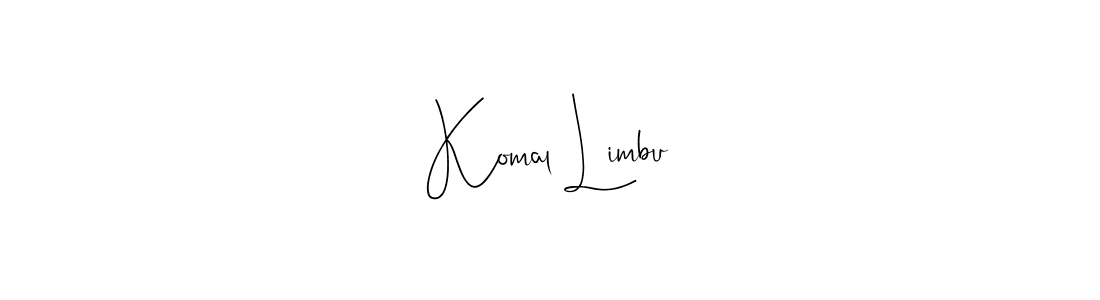 Andilay-7BmLP is a professional signature style that is perfect for those who want to add a touch of class to their signature. It is also a great choice for those who want to make their signature more unique. Get Komal Limbu name to fancy signature for free. Komal Limbu signature style 4 images and pictures png