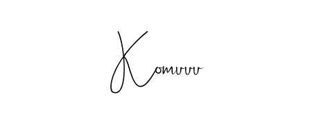 Try this chic Komuuu handwritten sign style. Using Andilay-7BmLP font elements, it gives your name a sleek, memorable identity. Komuuu signature style 4 images and pictures png