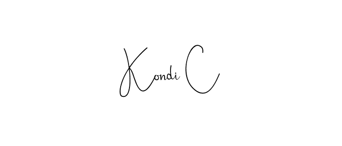 Make a beautiful signature design for name Kondi C. With this signature (Andilay-7BmLP) style, you can create a handwritten signature for free. Kondi C signature style 4 images and pictures png