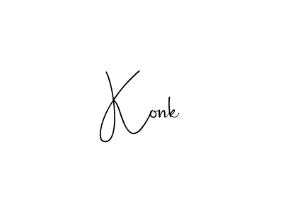 if you are searching for the best signature style for your name Konk. so please give up your signature search. here we have designed multiple signature styles  using Andilay-7BmLP. Konk signature style 4 images and pictures png