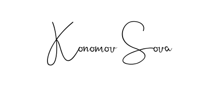 Looking for an artistic signature for Konomou Soua? The Andilay-7BmLP calligraphy style gives a sophisticated flow suitable for business cards and emails. Konomou Soua signature style 4 images and pictures png