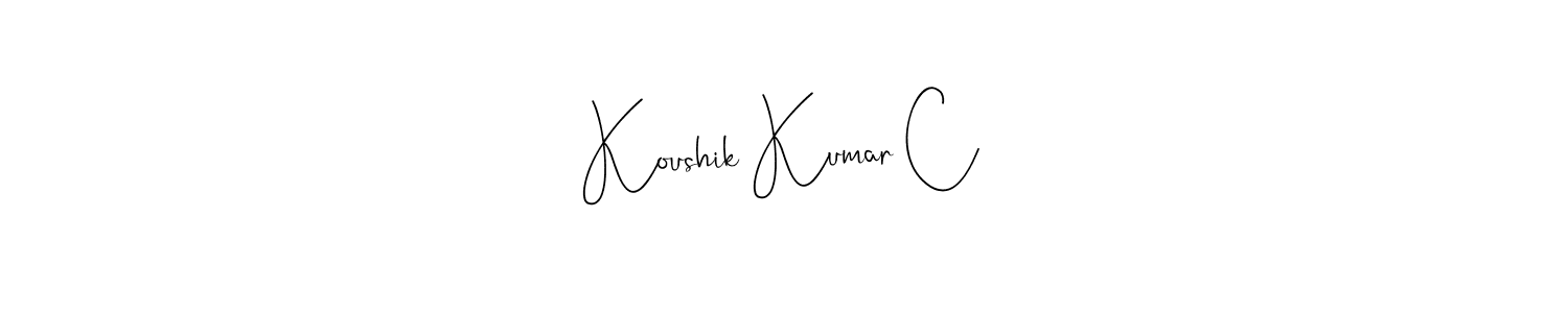 This is the best signature style for the Koushik Kumar C name. Also you like these signature font (Andilay-7BmLP). Mix name signature. Koushik Kumar C signature style 4 images and pictures png