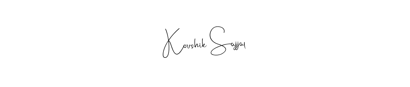 Design your own signature with our free online signature maker. With this signature software, you can create a handwritten (Andilay-7BmLP) signature for name Koushik Sajjal. Koushik Sajjal signature style 4 images and pictures png