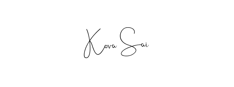 How to make Kova Sai name signature. Use Andilay-7BmLP style for creating short signs online. This is the latest handwritten sign. Kova Sai signature style 4 images and pictures png