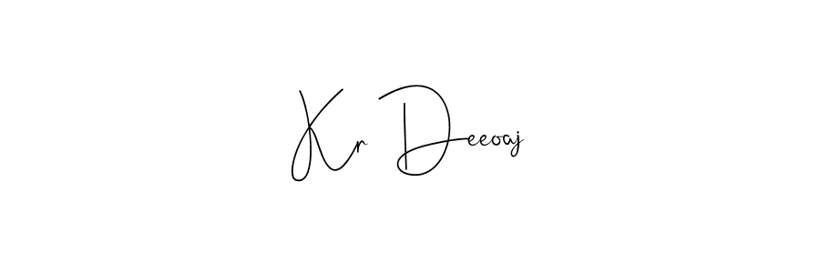 Also You can easily find your signature by using the search form. We will create Kr Deeoaj name handwritten signature images for you free of cost using Andilay-7BmLP sign style. Kr Deeoaj signature style 4 images and pictures png