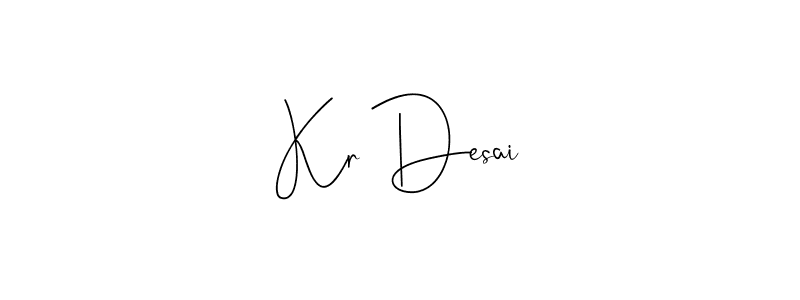 The best way (Andilay-7BmLP) to make a short signature is to pick only two or three words in your name. The name Kr Desai include a total of six letters. For converting this name. Kr Desai signature style 4 images and pictures png