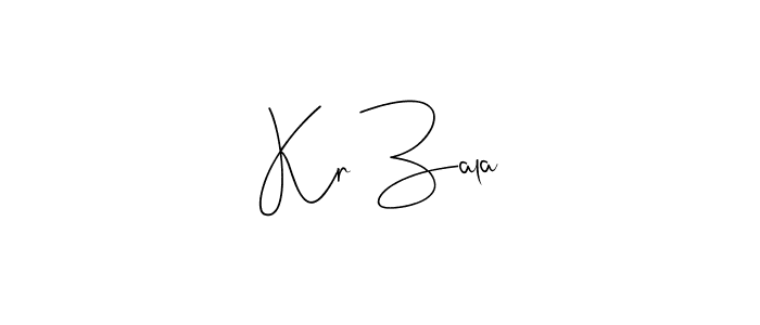 It looks lik you need a new signature style for name Kr Zala. Design unique handwritten (Andilay-7BmLP) signature with our free signature maker in just a few clicks. Kr Zala signature style 4 images and pictures png