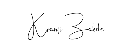 Create an unforgettable impression when signing with Kranti Zakde name styled in Andilay-7BmLP typography. 100% free online generator. Kranti Zakde signature style 4 images and pictures png