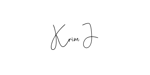 The best way (Andilay-7BmLP) to make a short signature is to pick only two or three words in your name. The name Krim J include a total of six letters. For converting this name. Krim J signature style 4 images and pictures png