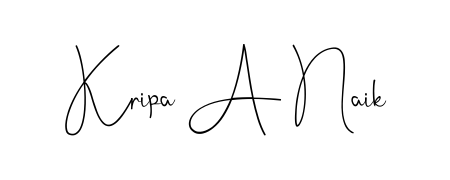 A timeless handwritten aesthetic for Kripa A Naik. The Andilay-7BmLP font gives your signature a handcrafted feel with natural curves. Kripa A Naik signature style 4 images and pictures png