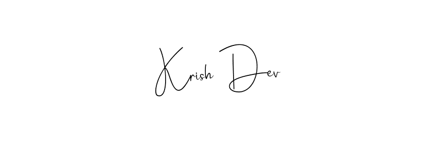 if you are searching for the best signature style for your name Krish Dev. so please give up your signature search. here we have designed multiple signature styles  using Andilay-7BmLP. Krish Dev signature style 4 images and pictures png