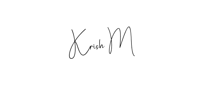 Make a beautiful signature design for name Krish M. Use this online signature maker to create a handwritten signature for free. Krish M signature style 4 images and pictures png