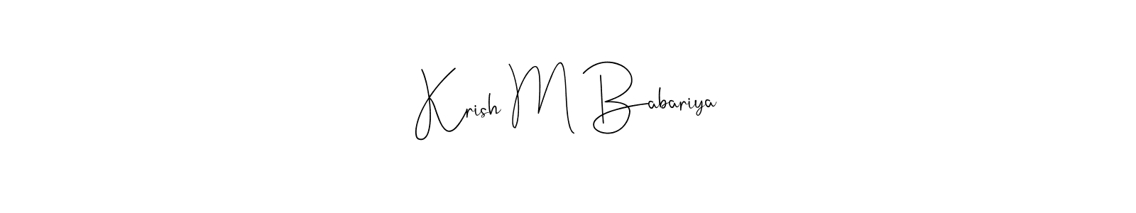 See photos of Krish M Babariya official signature by Spectra . Check more albums & portfolios. Read reviews & check more about Andilay-7BmLP font. Krish M Babariya signature style 4 images and pictures png