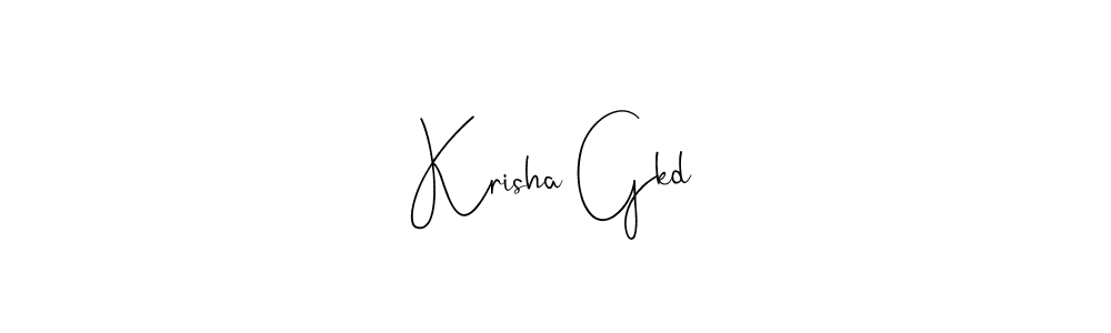 Make a beautiful signature design for name Krisha Gkd. Use this online signature maker to create a handwritten signature for free. Krisha Gkd signature style 4 images and pictures png