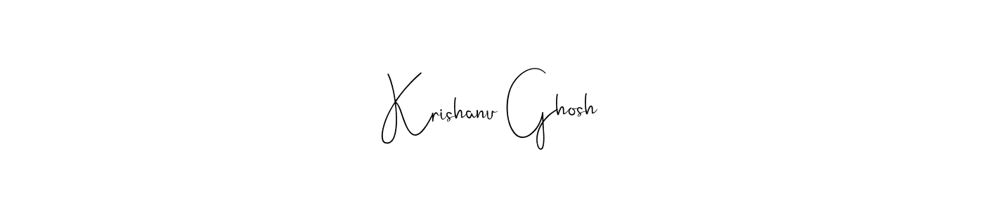 if you are searching for the best signature style for your name Krishanu Ghosh. so please give up your signature search. here we have designed multiple signature styles  using Andilay-7BmLP. Krishanu Ghosh signature style 4 images and pictures png