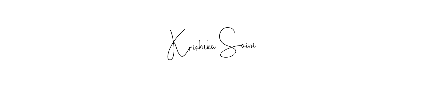 How to make Krishika Saini signature? Andilay-7BmLP is a professional autograph style. Create handwritten signature for Krishika Saini name. Krishika Saini signature style 4 images and pictures png