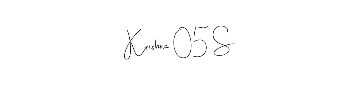 How to make Krishna 05 S signature? Andilay-7BmLP is a professional autograph style. Create handwritten signature for Krishna 05 S name. Krishna 05 S signature style 4 images and pictures png