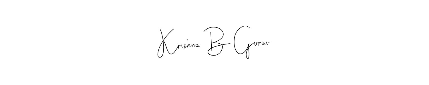 Use a signature maker to create a handwritten signature online. With this signature software, you can design (Andilay-7BmLP) your own signature for name Krishna B Gurav. Krishna B Gurav signature style 4 images and pictures png