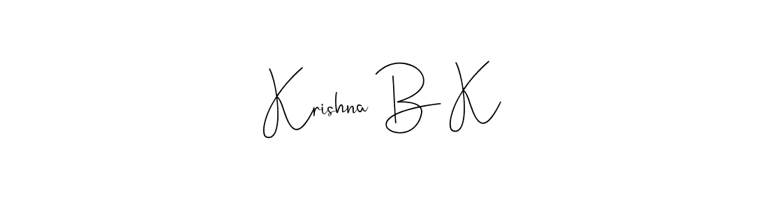 Design your own signature with our free online signature maker. With this signature software, you can create a handwritten (Andilay-7BmLP) signature for name Krishna B K. Krishna B K signature style 4 images and pictures png