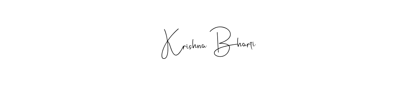 Krishna Bharti stylish signature style. Best Handwritten Sign (Andilay-7BmLP) for my name. Handwritten Signature Collection Ideas for my name Krishna Bharti. Krishna Bharti signature style 4 images and pictures png