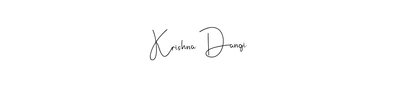 You should practise on your own different ways (Andilay-7BmLP) to write your name (Krishna Dangi) in signature. don't let someone else do it for you. Krishna Dangi signature style 4 images and pictures png