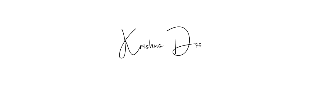 Make a beautiful signature design for name Krishna Dss. With this signature (Andilay-7BmLP) style, you can create a handwritten signature for free. Krishna Dss signature style 4 images and pictures png