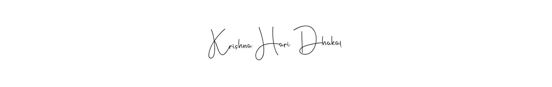 Design your own signature with our free online signature maker. With this signature software, you can create a handwritten (Andilay-7BmLP) signature for name Krishna Hari Dhakal. Krishna Hari Dhakal signature style 4 images and pictures png