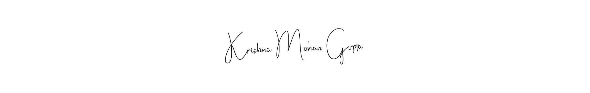 Use a signature maker to create a handwritten signature online. With this signature software, you can design (Andilay-7BmLP) your own signature for name Krishna Mohan Gupta. Krishna Mohan Gupta signature style 4 images and pictures png