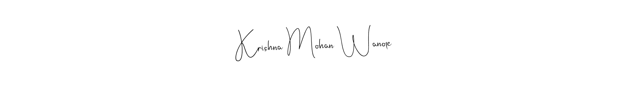 See photos of Krishna Mohan Wanole official signature by Spectra . Check more albums & portfolios. Read reviews & check more about Andilay-7BmLP font. Krishna Mohan Wanole signature style 4 images and pictures png