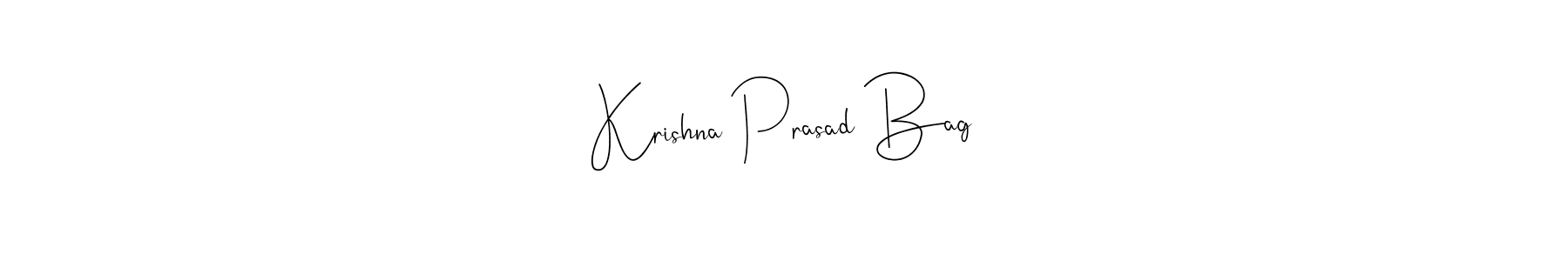 You should practise on your own different ways (Andilay-7BmLP) to write your name (Krishna Prasad Bag) in signature. don't let someone else do it for you. Krishna Prasad Bag signature style 4 images and pictures png