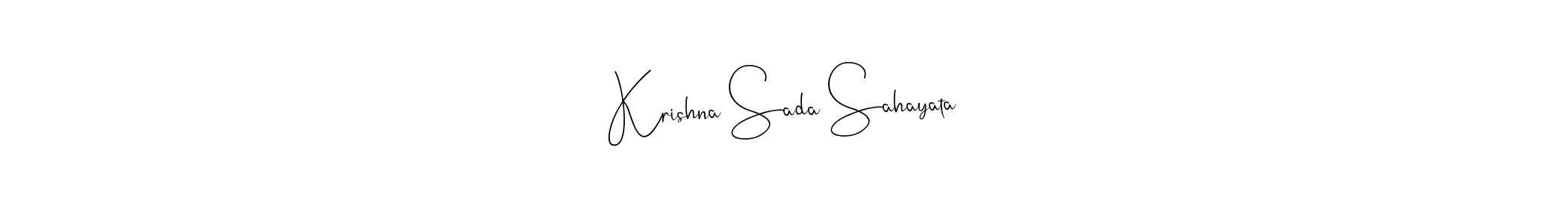 Make a beautiful signature design for name Krishna Sada Sahayata. Use this online signature maker to create a handwritten signature for free. Krishna Sada Sahayata signature style 4 images and pictures png