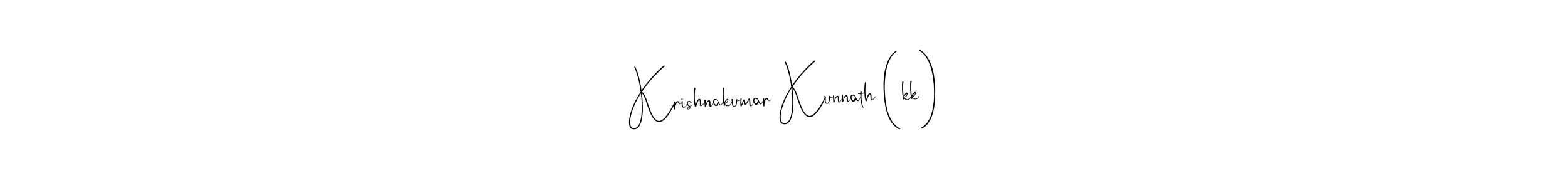 Similarly Andilay-7BmLP is the best handwritten signature design. Signature creator online .You can use it as an online autograph creator for name Krishnakumar Kunnath (kk). Krishnakumar Kunnath (kk) signature style 4 images and pictures png