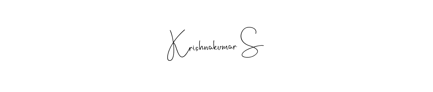 How to Draw Krishnakumar S signature style? Andilay-7BmLP is a latest design signature styles for name Krishnakumar S. Krishnakumar S signature style 4 images and pictures png