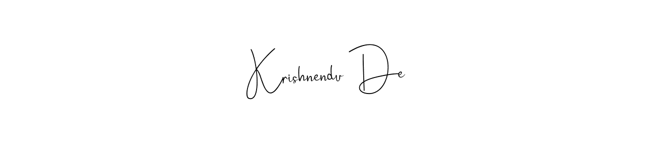 Create a beautiful signature design for name Krishnendu De. With this signature (Andilay-7BmLP) fonts, you can make a handwritten signature for free. Krishnendu De signature style 4 images and pictures png