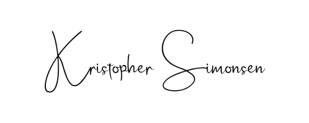 The best way (Andilay-7BmLP) to make a short signature is to pick only two or three words in your name. For converting this name Kristopher Simonsen. Kristopher Simonsen signature style 4 images and pictures png
