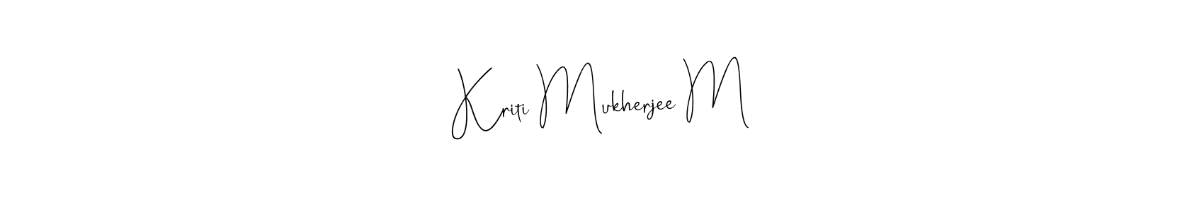 Design your own signature with our free online signature maker. With this signature software, you can create a handwritten (Andilay-7BmLP) signature for name Kriti Mukherjee M. Kriti Mukherjee M signature style 4 images and pictures png