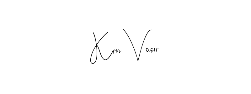 Make a beautiful signature design for name Krn Vasu. Use this online signature maker to create a handwritten signature for free. Krn Vasu signature style 4 images and pictures png