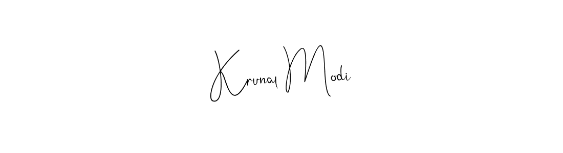 Also we have Krunal Modi name is the best signature style. Create professional handwritten signature collection using Andilay-7BmLP autograph style. Krunal Modi signature style 4 images and pictures png