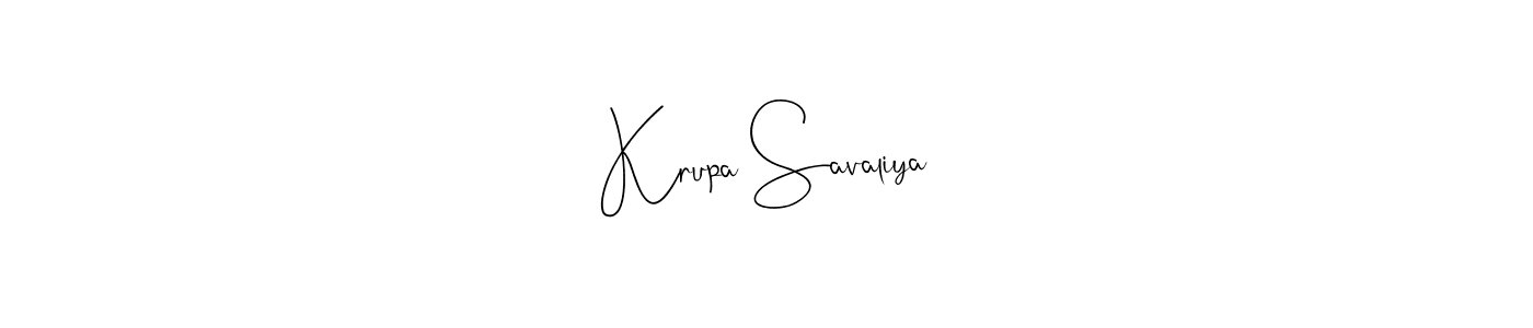 It looks lik you need a new signature style for name Krupa Savaliya. Design unique handwritten (Andilay-7BmLP) signature with our free signature maker in just a few clicks. Krupa Savaliya signature style 4 images and pictures png
