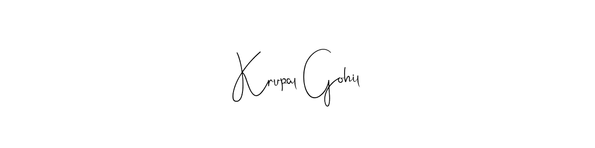Make a short Krupal Gohil signature style. Manage your documents anywhere anytime using Andilay-7BmLP. Create and add eSignatures, submit forms, share and send files easily. Krupal Gohil signature style 4 images and pictures png