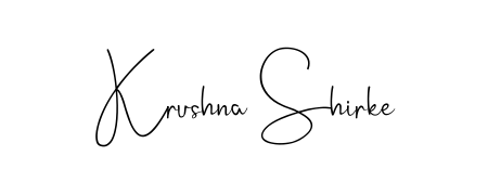 You should practise on your own different ways (Andilay-7BmLP) to write your name (Krushna Shirke) in signature. Don't let someone else do it for you. Krushna Shirke signature style 4 images and pictures png