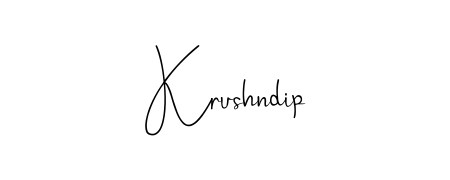 Practice writing Krushndip with the flow of Andilay-7BmLP lettering. A fantastic source of inspiration for developing your personal signature style. Krushndip signature style 4 images and pictures png