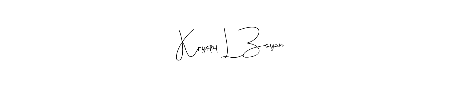 How to Draw Krystal L Zayan signature style? Andilay-7BmLP is a latest design signature styles for name Krystal L Zayan. Krystal L Zayan signature style 4 images and pictures png